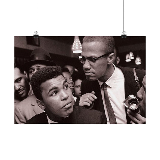 Malcolm X and Muhammad Ali Vintage Poster