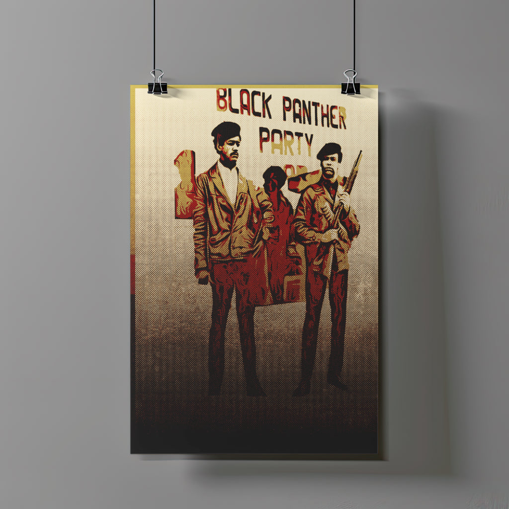 Black Panther Party Halftone Poster